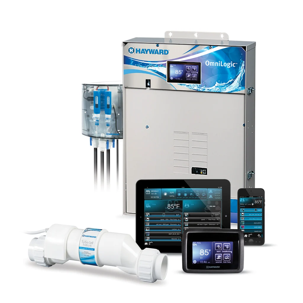 Hayward OmniLogic pool automation controller and mobile app interface