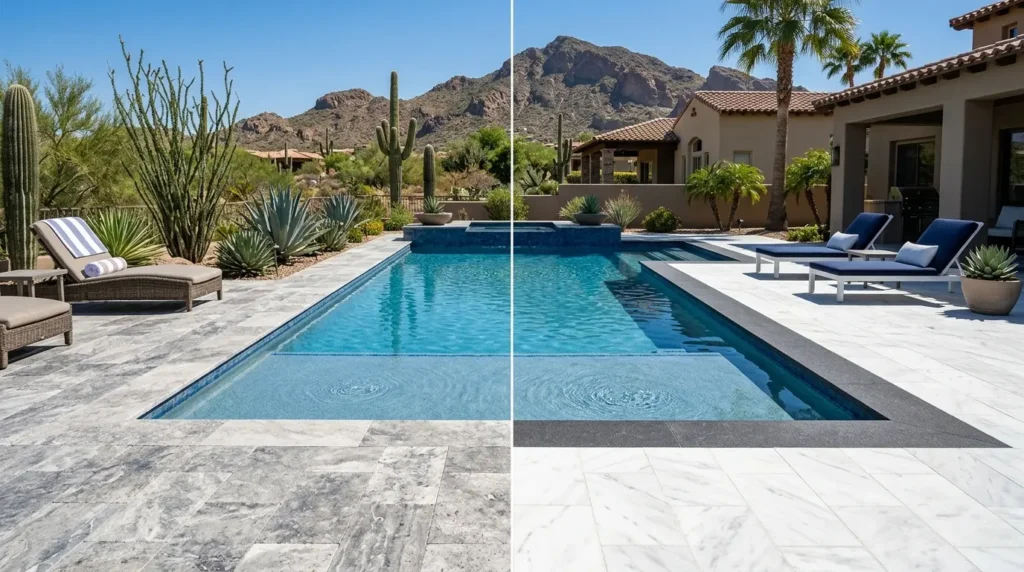 Pool Deck and coping options in scottsdale arizona