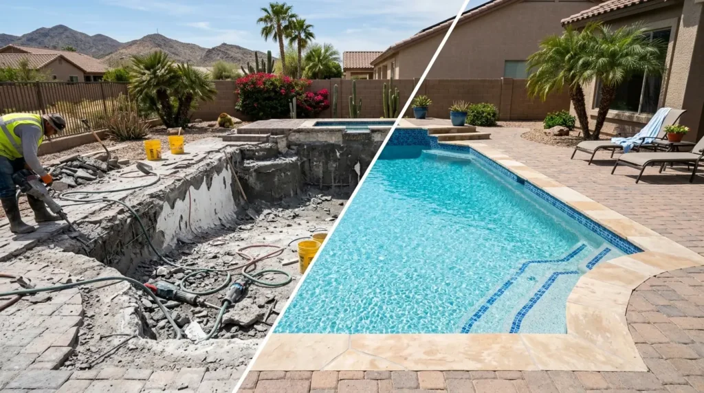 Pool remodeling in Arizona