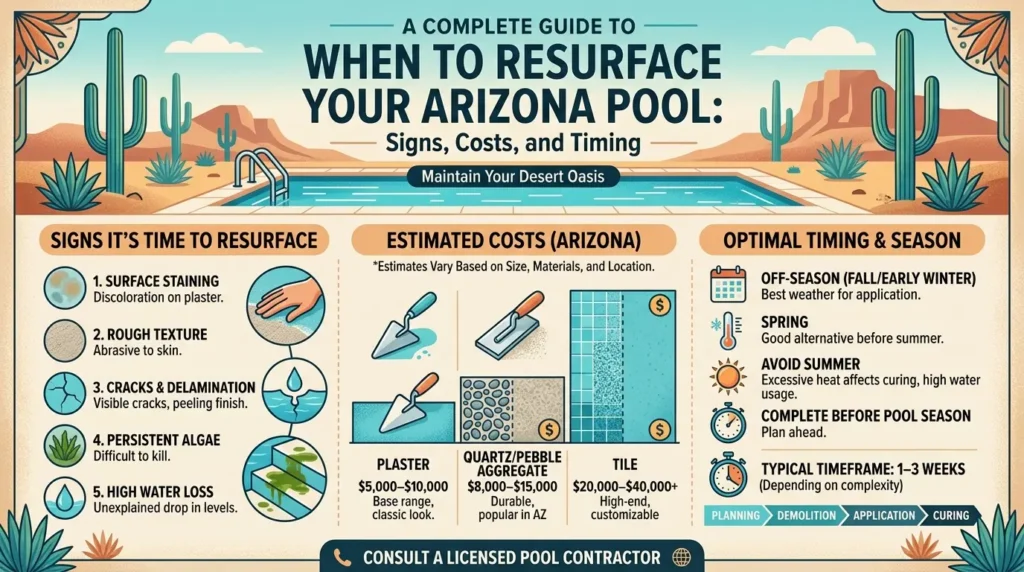 When to resurface you Arizona pool complete guide