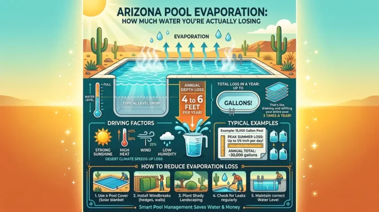 Arizona pool evaporation rate